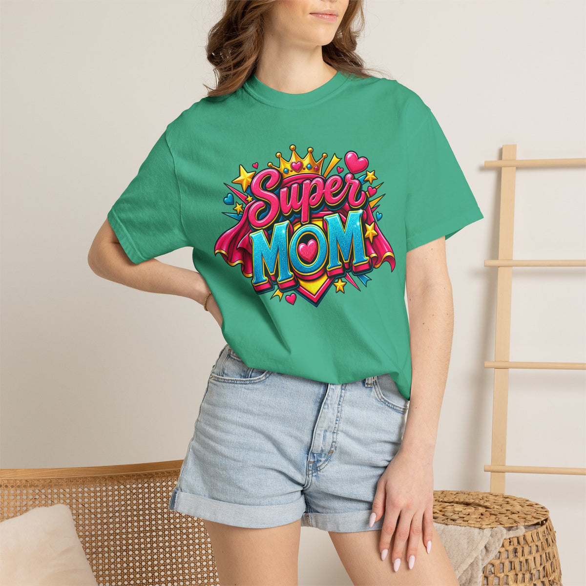 Super Mom T-Shirt — Colorful Comic-Style Mother's Day Tee