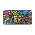 On My Way to the Lake Vanity Plate | Fishing Lake Decor