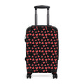 Heart Pattern Carry-On Suitcase — Romantic Red Hearts on Black Travel Luggage