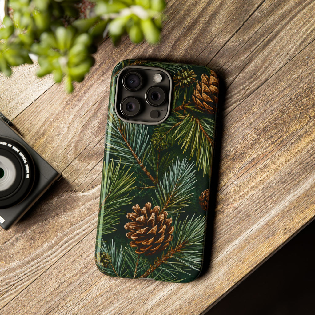 Pinecone Pines Phone Case — Festive Evergreen iPhone Cover