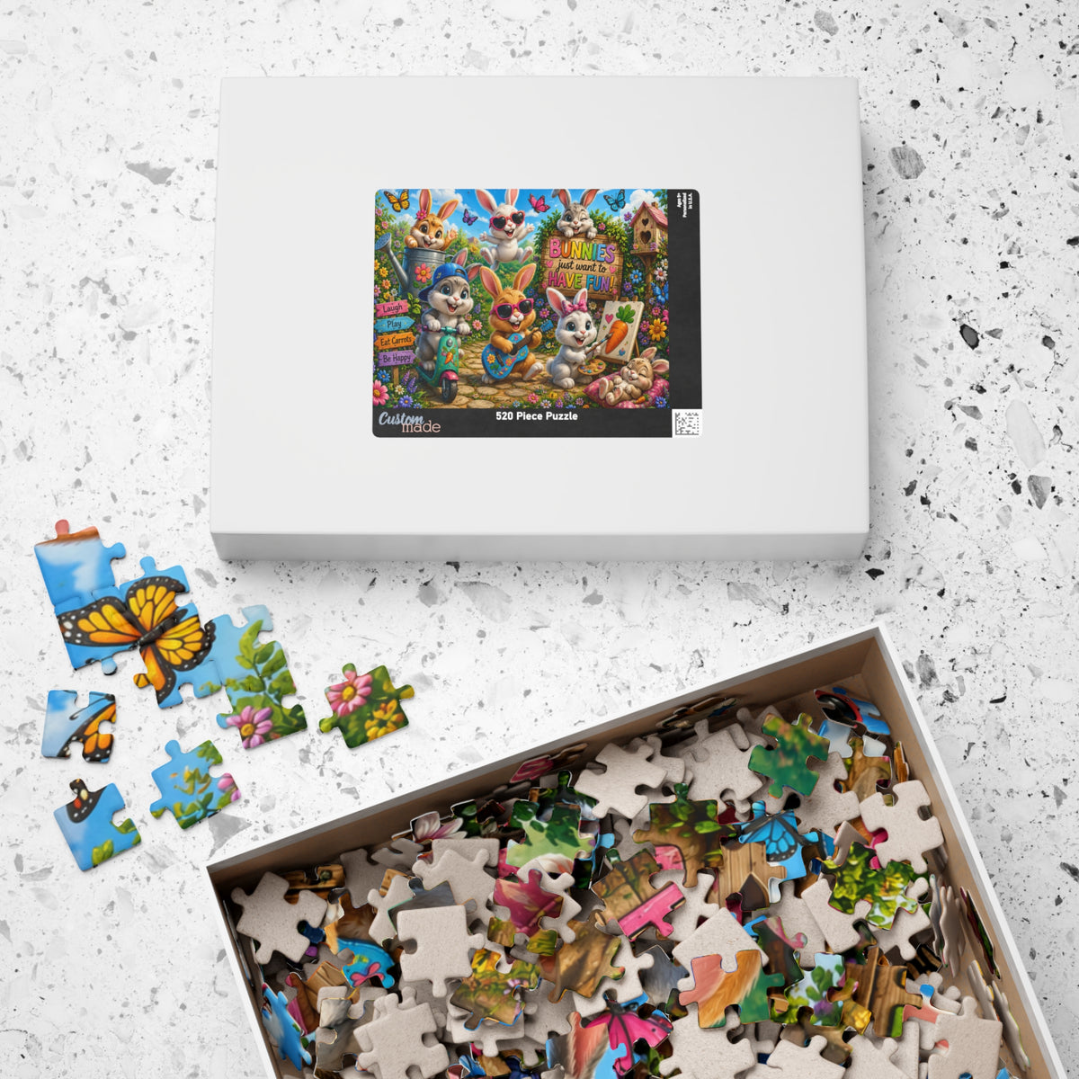 Bunnies Just Want to Have Fun — Colorful Easter Bunny Puzzle (110–1014 pcs)