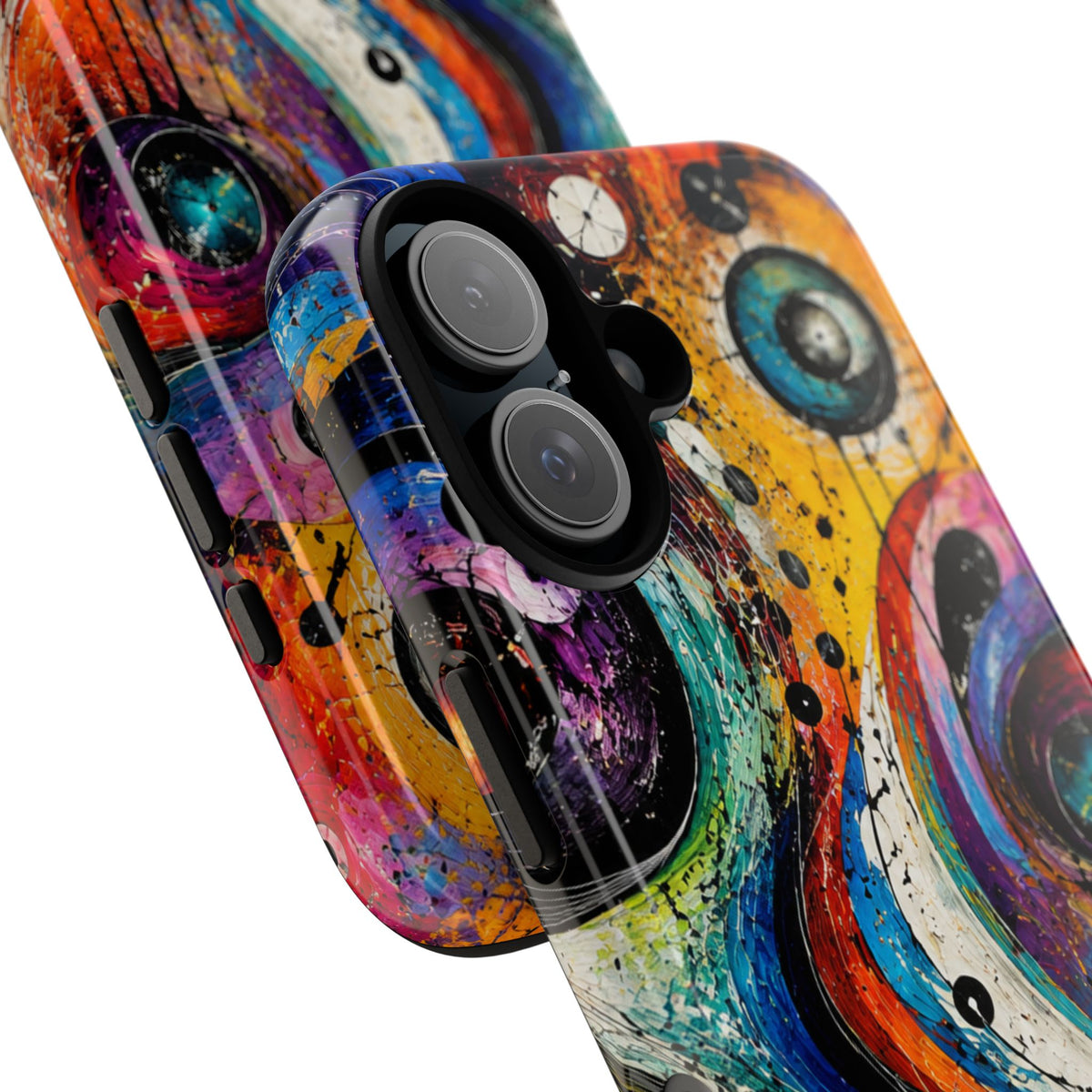 Abstract Cosmic Swirl Phone Case — Colorful Artistic iPhone Tough Case