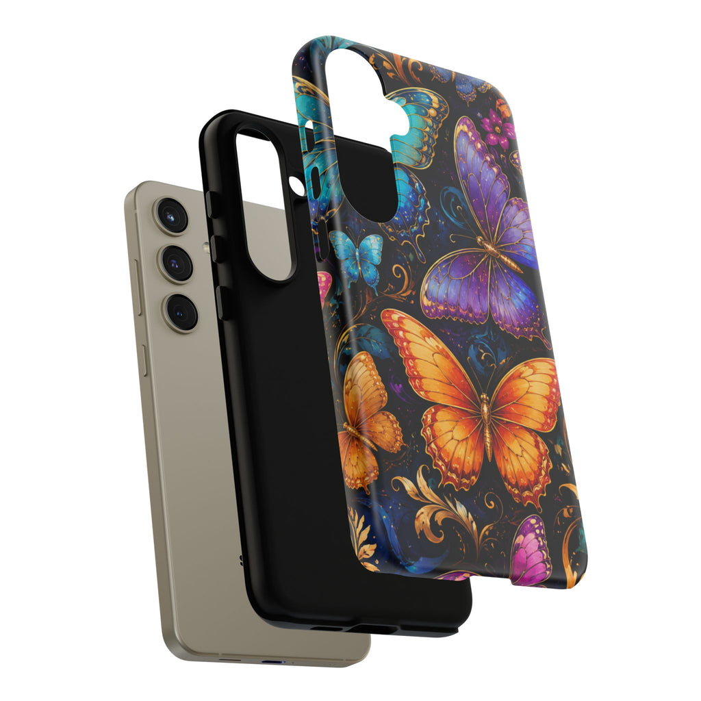 Butterfly Tough Phone Case — Colorful Floral Butterflies Protective Cover