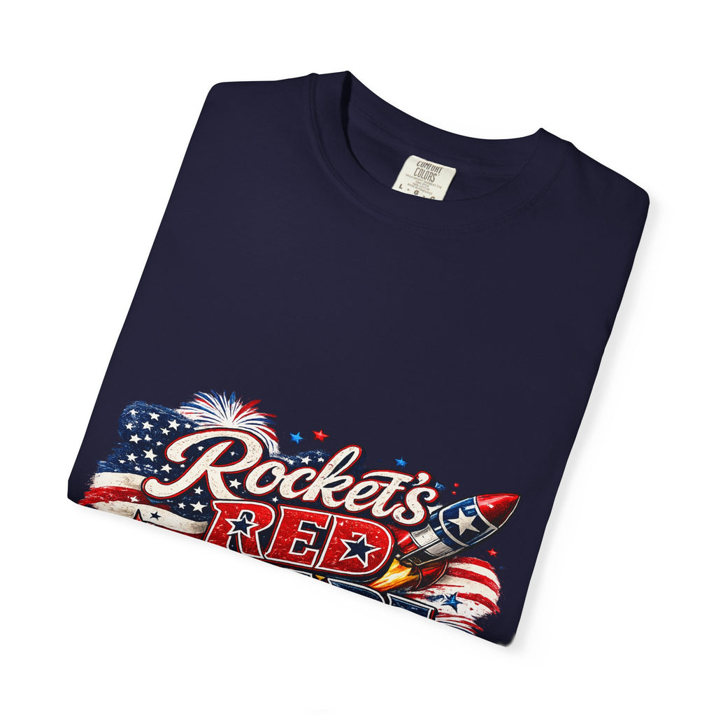 Rockets Red Glare T-shirt | Patriotic American Flag Rocket