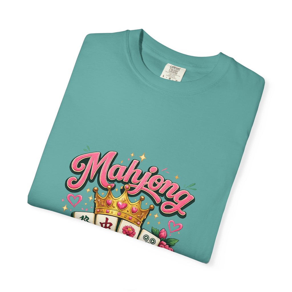 Mahjong Queen T-shirt | Mahjong Tiles Floral Design