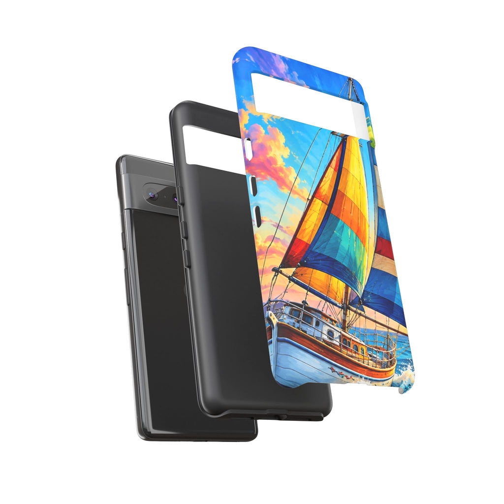 Sailboat Sunset Phone Case — Colorful Nautical iPhone Cover