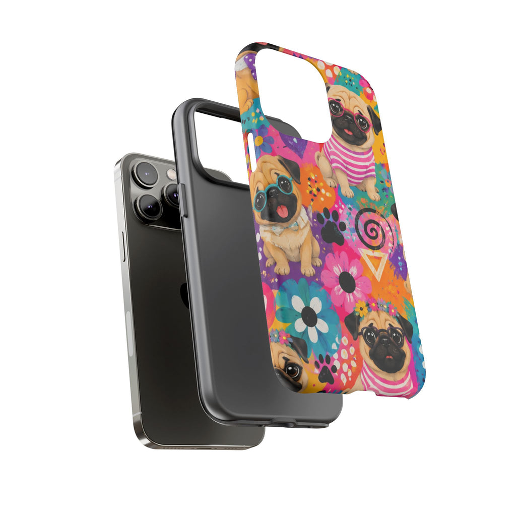Pug Pop Art Phone Case — Colorful Pug Pattern Tough Case