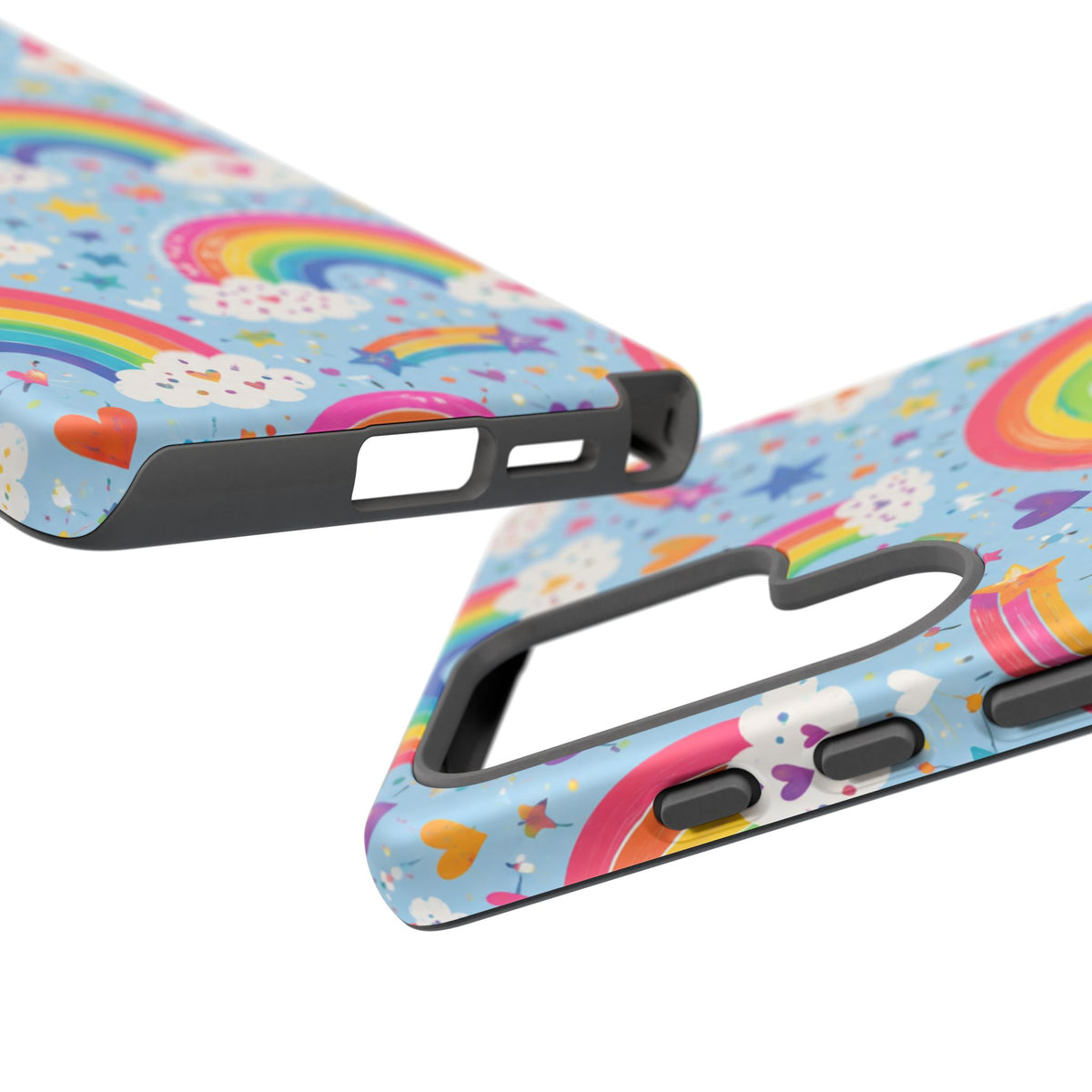 Rainbow Clouds Phone Case — Cute Pastel Rainbow Pattern Tough Case