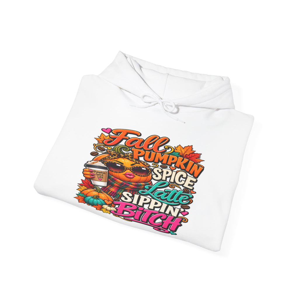 Fall Pumpkin Spice Hoodie — "Pumpkin Spice & Sippin'" Graphic Sweatshirt