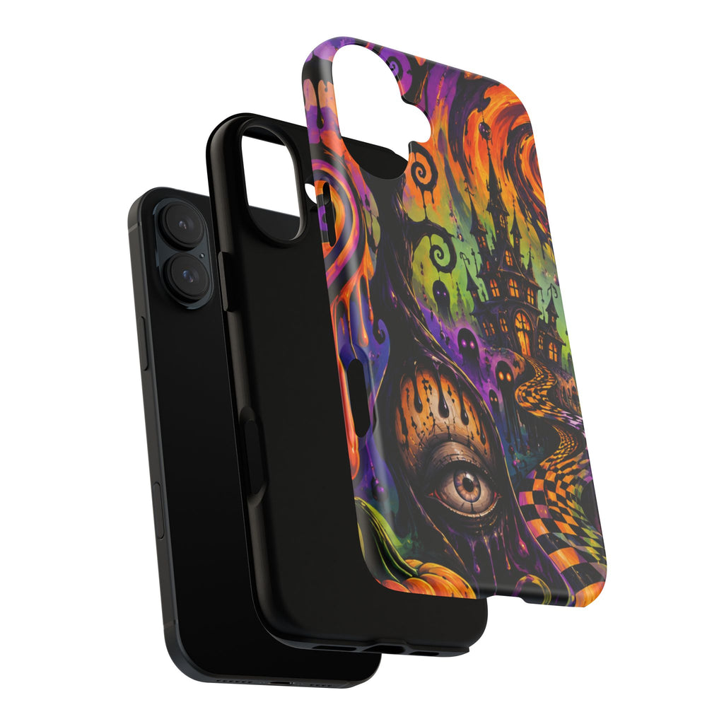Phone Case — Psychedelic Haunted House Halloween Design