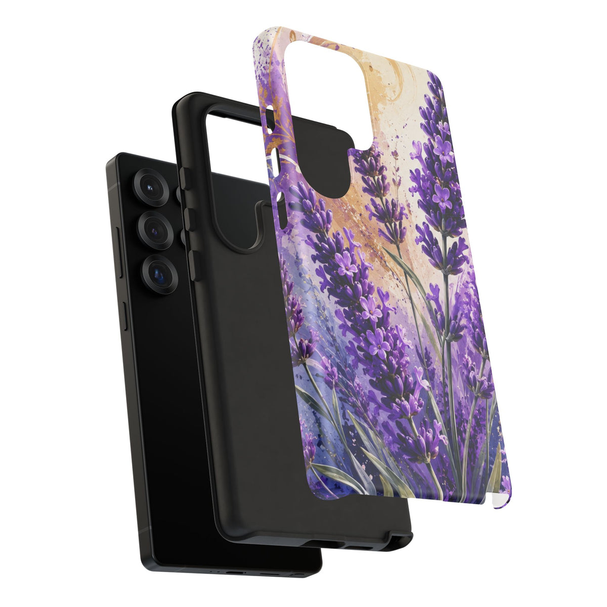 Lavender Bouquet Tough Phone Case — Protective Floral iPhone Case
