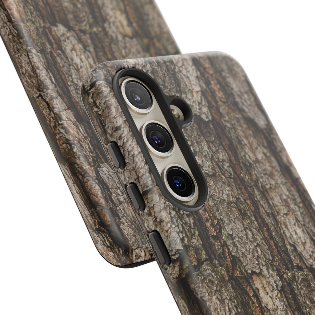 Bark Texture Phone Case - Rugged Woodland Camouflage for Nature Lovers