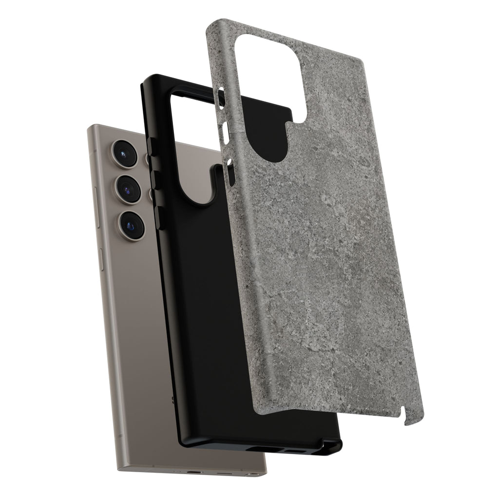Concrete Texture Phone Case — Rugged Grey Protective iPhone Cover