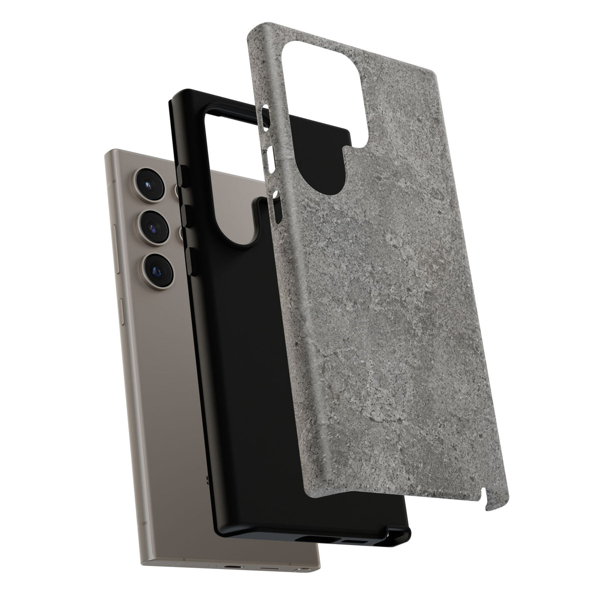 Concrete Texture Phone Case — Rugged Grey Protective iPhone Cover