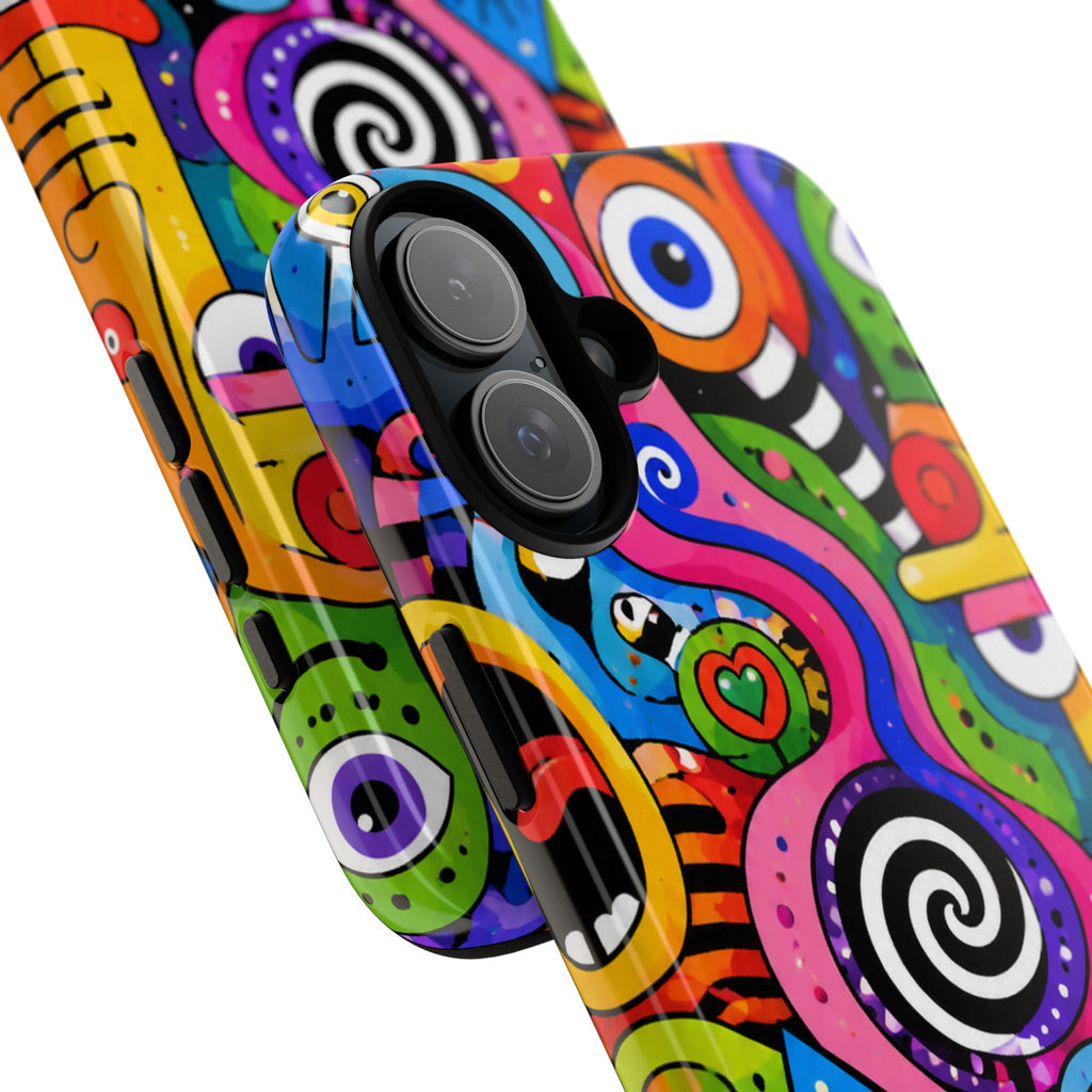 Colorful Abstract Doodle Tough Phone Case