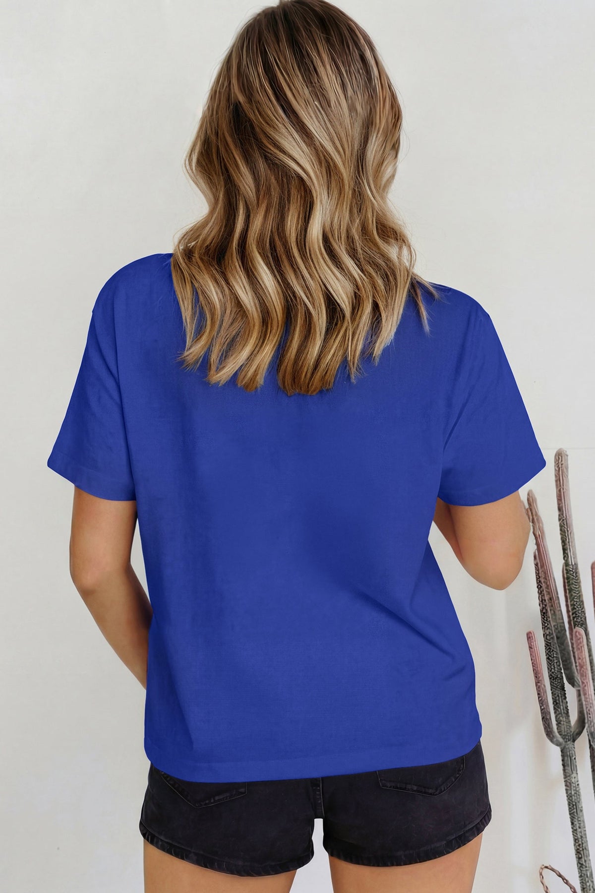 Oversized Solid Color High Neck Tee