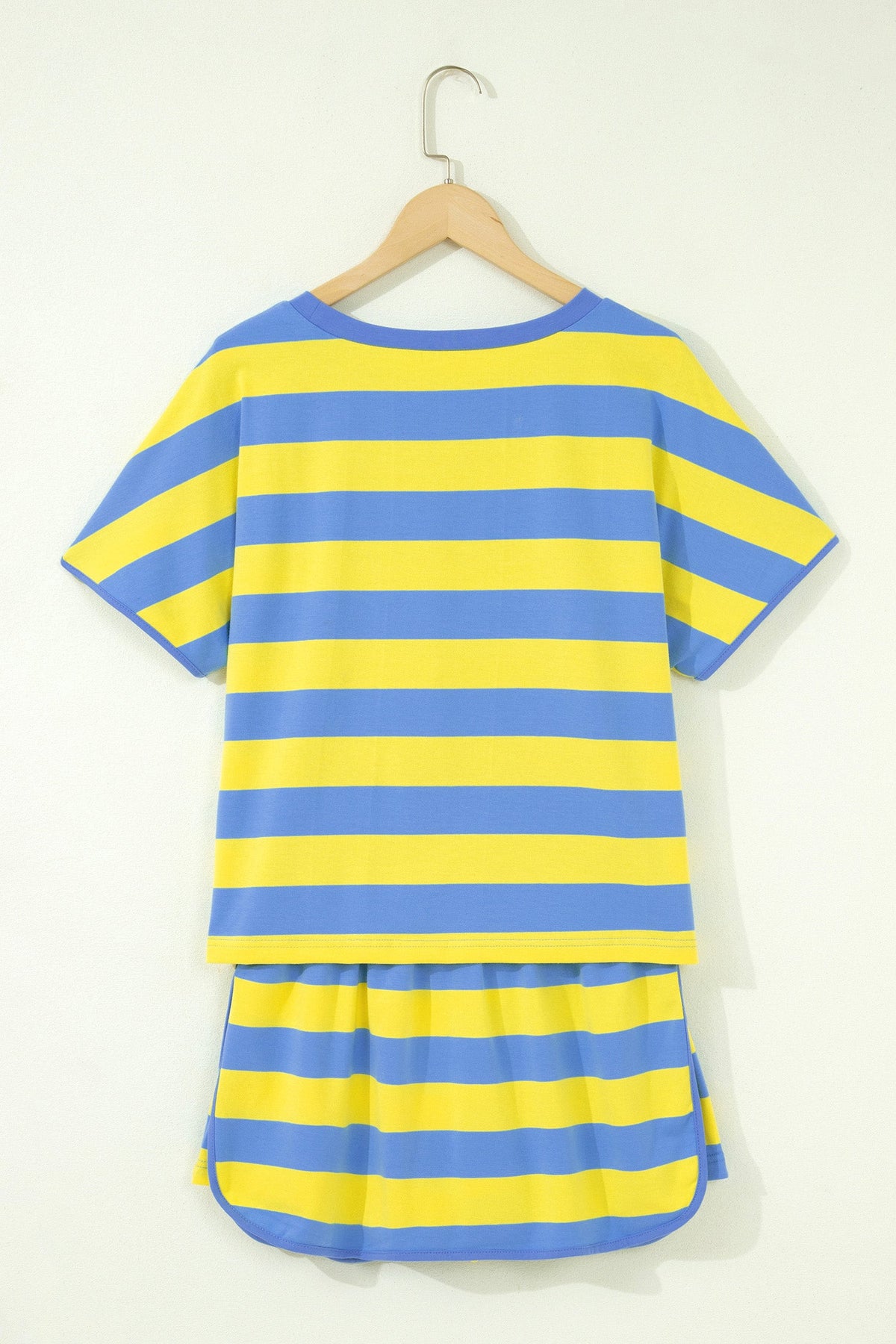 Stripe Dolman Tee & Drawstring Skort Set