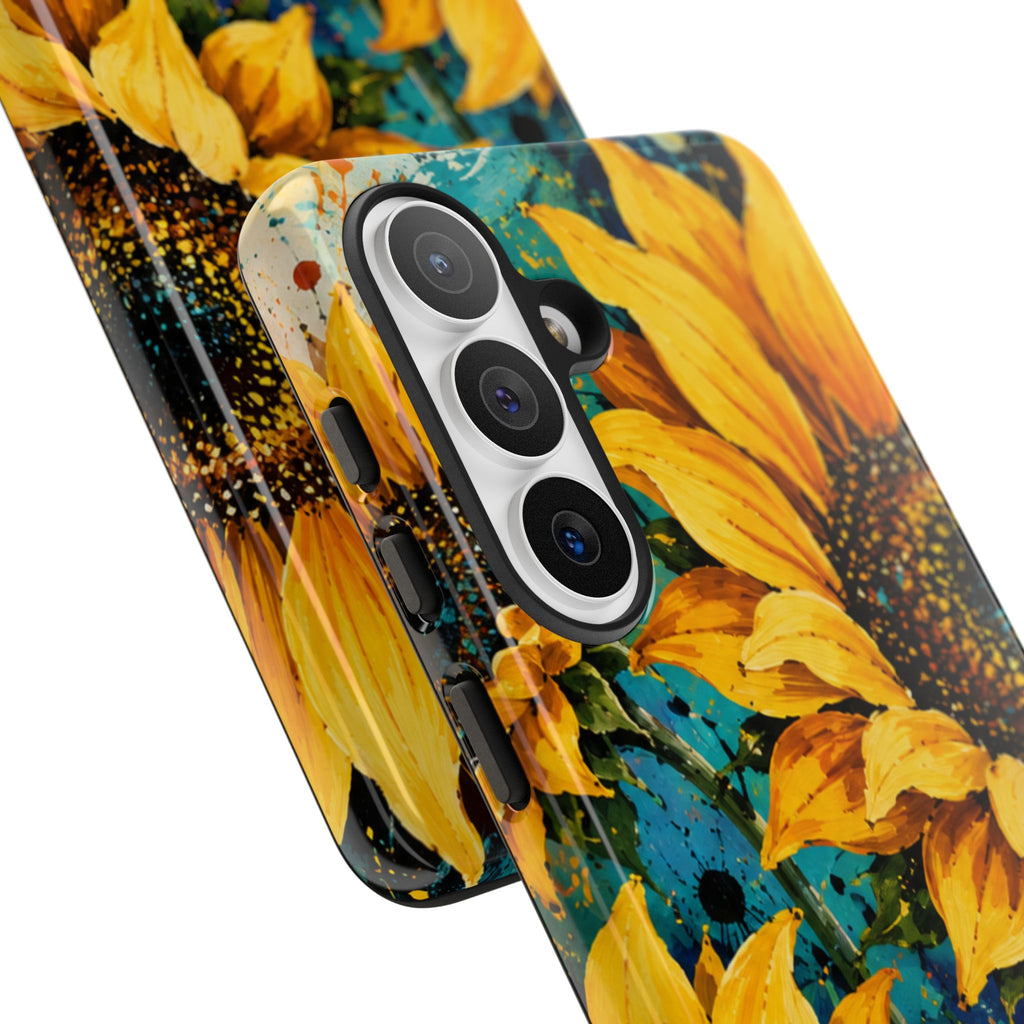 Sunflower Art Phone Case — Vibrant Yellow Floral Tough Case