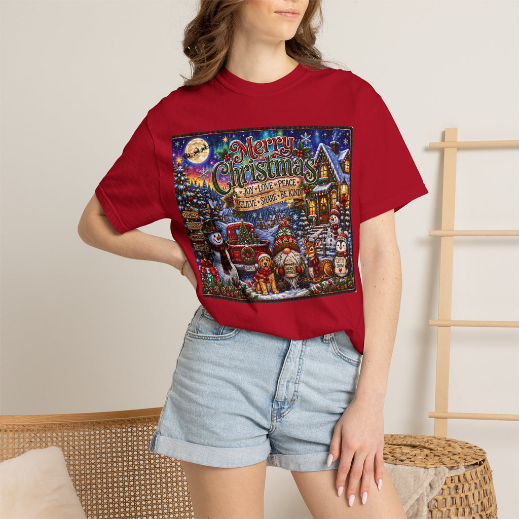 Christmas Village Dogs T-Shirt — Merry Christmas Dog Lover Tee