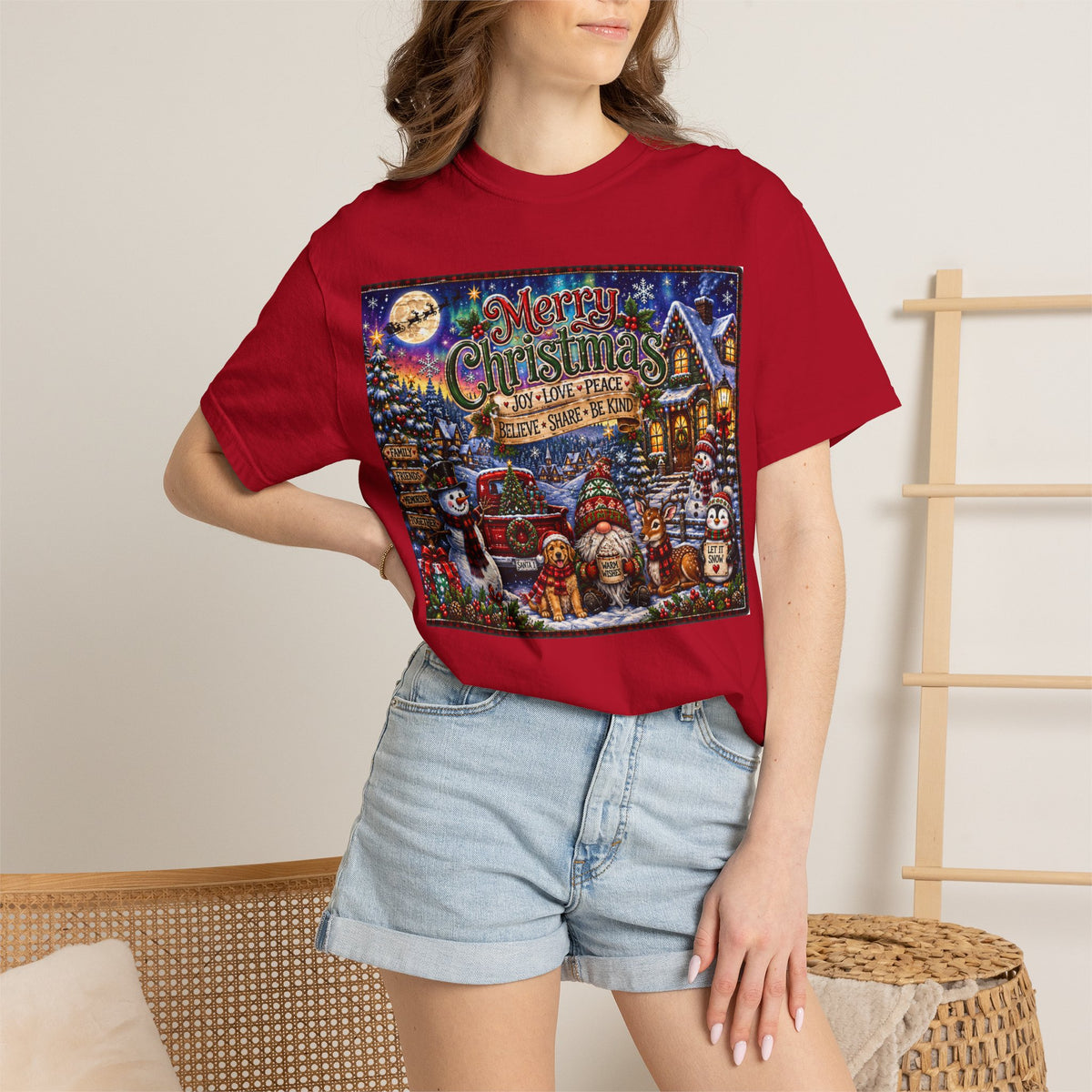 Christmas Village Dogs T-Shirt — Merry Christmas Dog Lover Tee