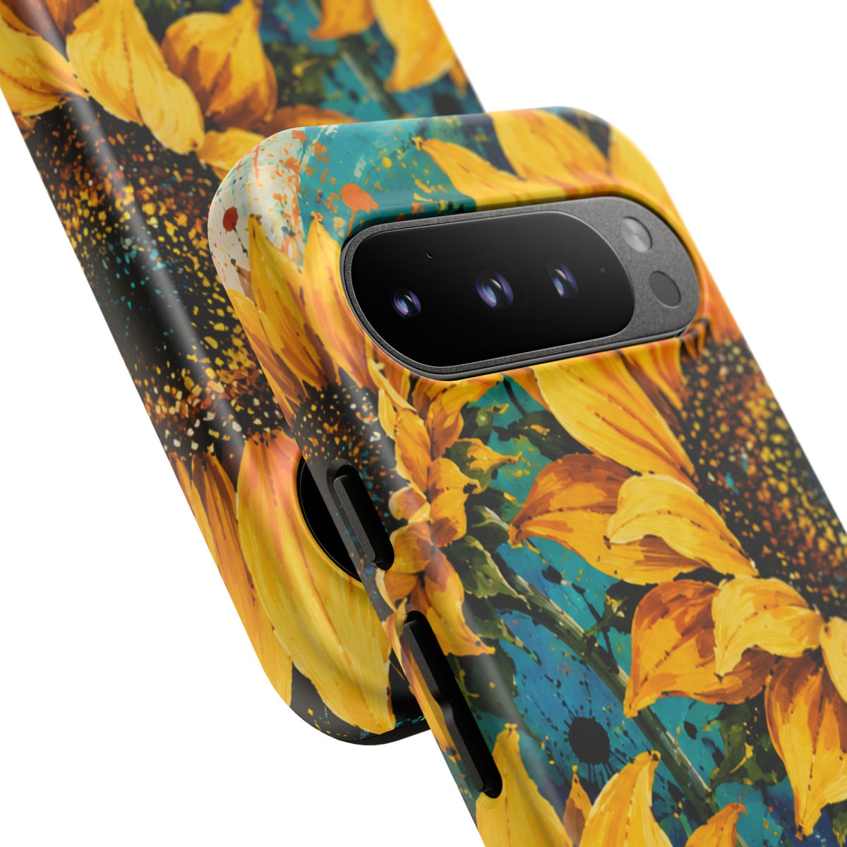 Sunflower Art Phone Case — Vibrant Yellow Floral Tough Case