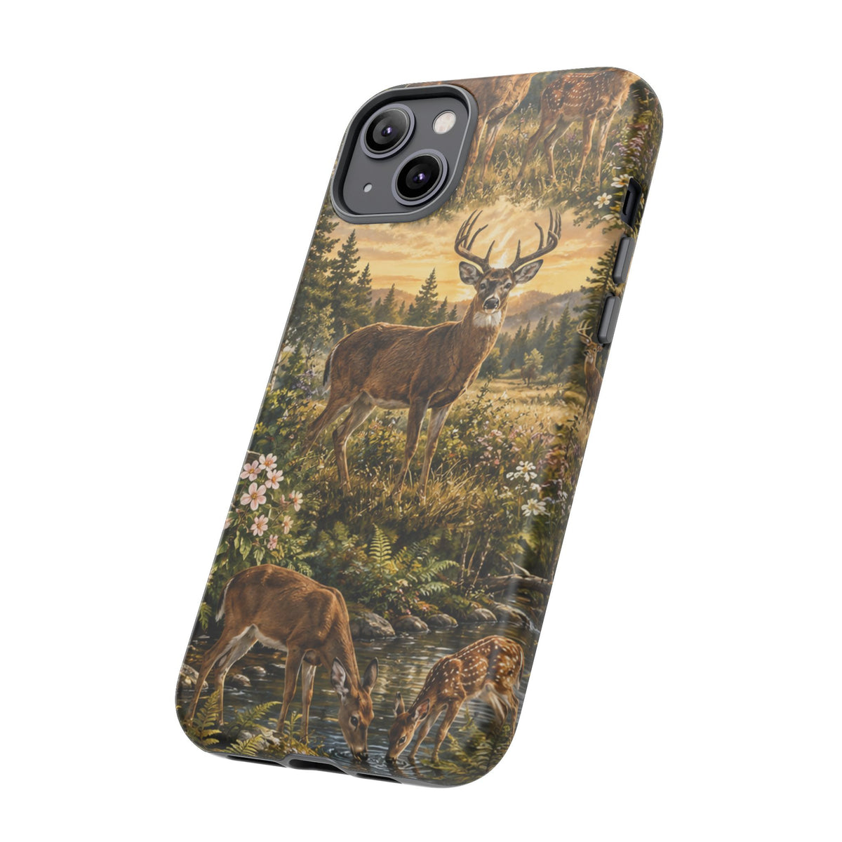 Deer Forest Phone Case — Woodland Bucks Nature iPhone Cover