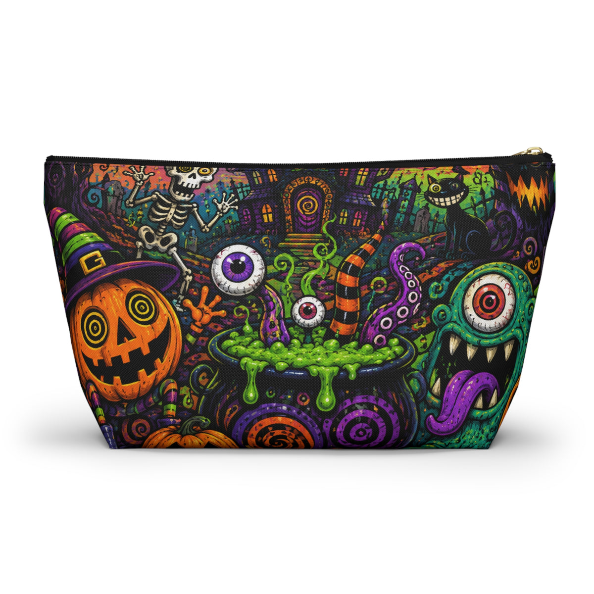 Spooky Halloween Haunted House Accessory Pouch