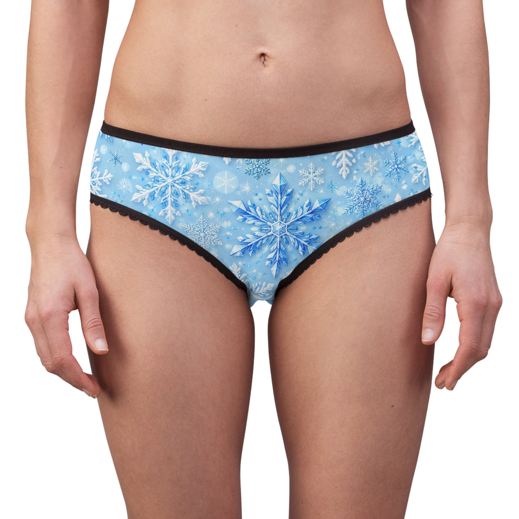 Snowflake Print Women's Briefs — Cozy Winter Holiday Underwear