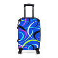 Blue Swirl Carry-On Suitcase – Colorful Modern Travel Luggage