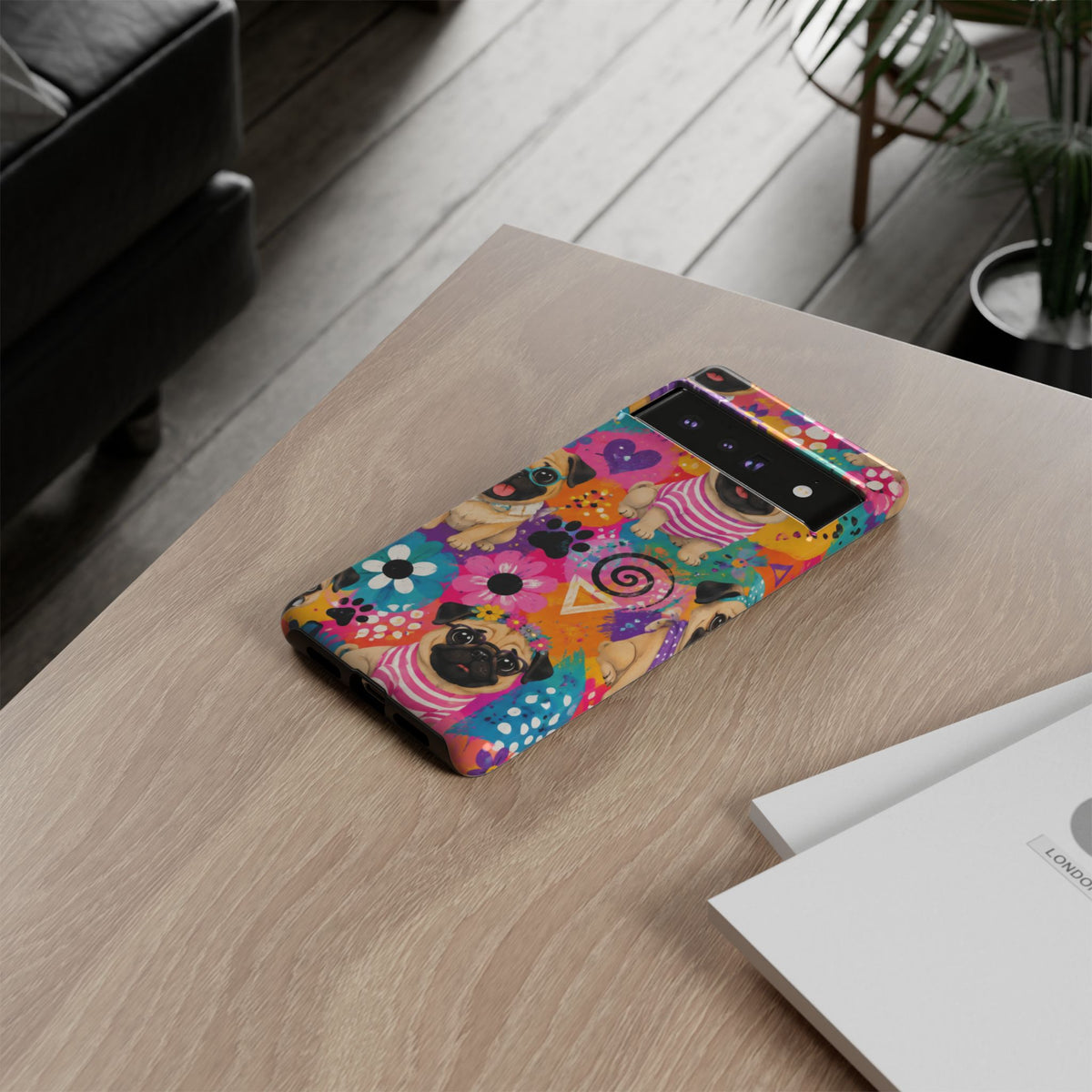 Pug Pop Art Phone Case — Colorful Pug Pattern Tough Case
