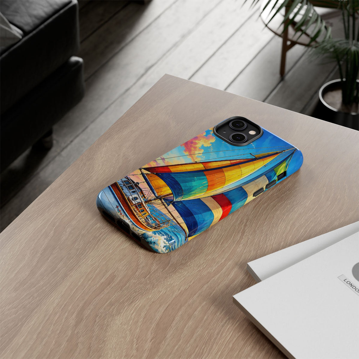 Sailboat Sunset Phone Case — Colorful Nautical iPhone Cover
