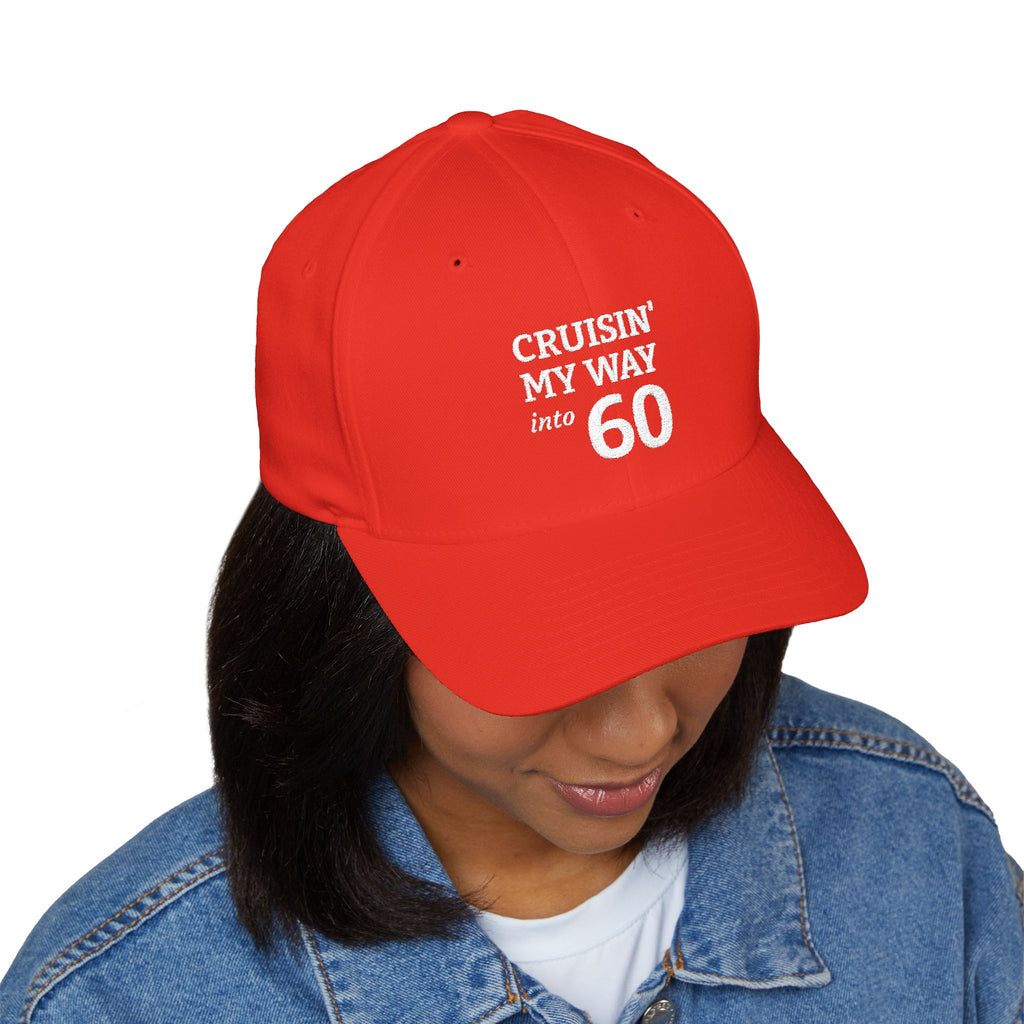 Embroidered 'Cruisin' My Way into 60' Baseball Cap – 60th Birthday Gift