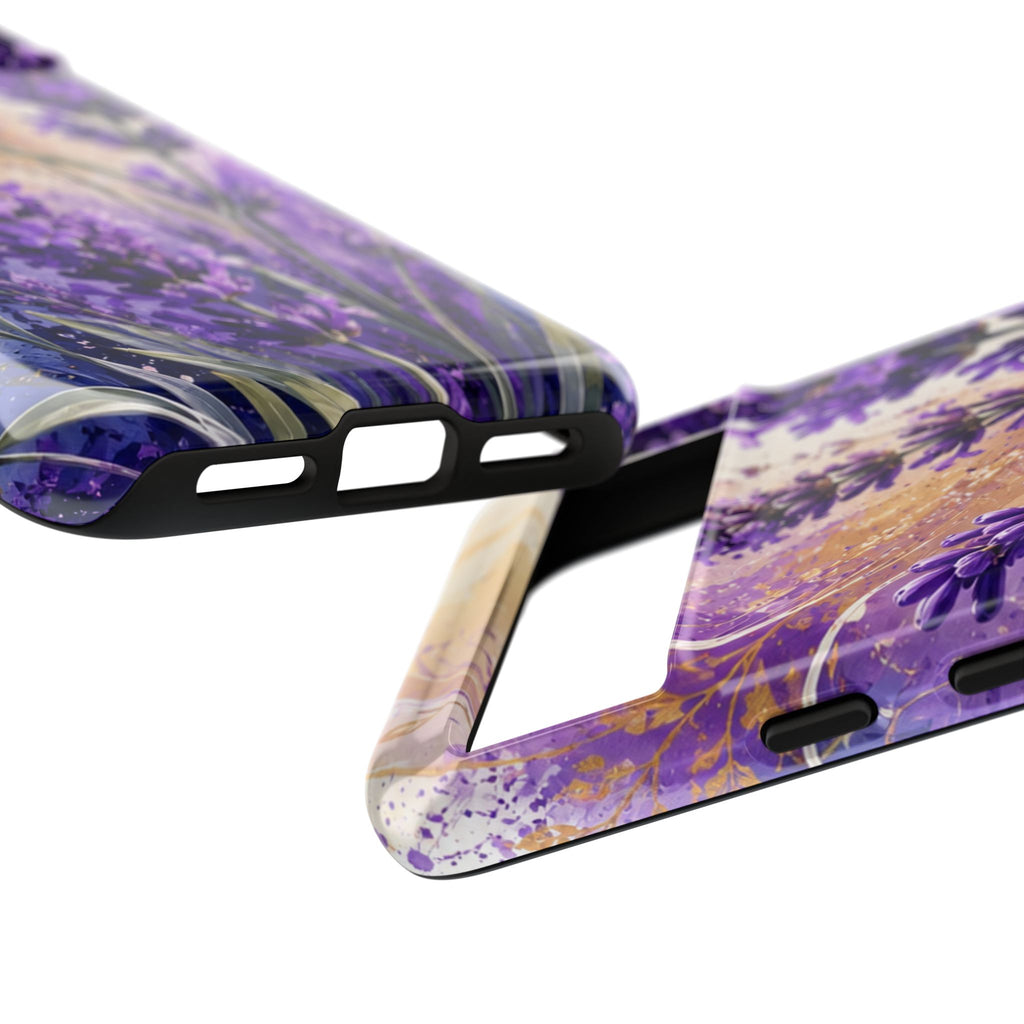 Lavender Bouquet Tough Phone Case — Protective Floral iPhone Case