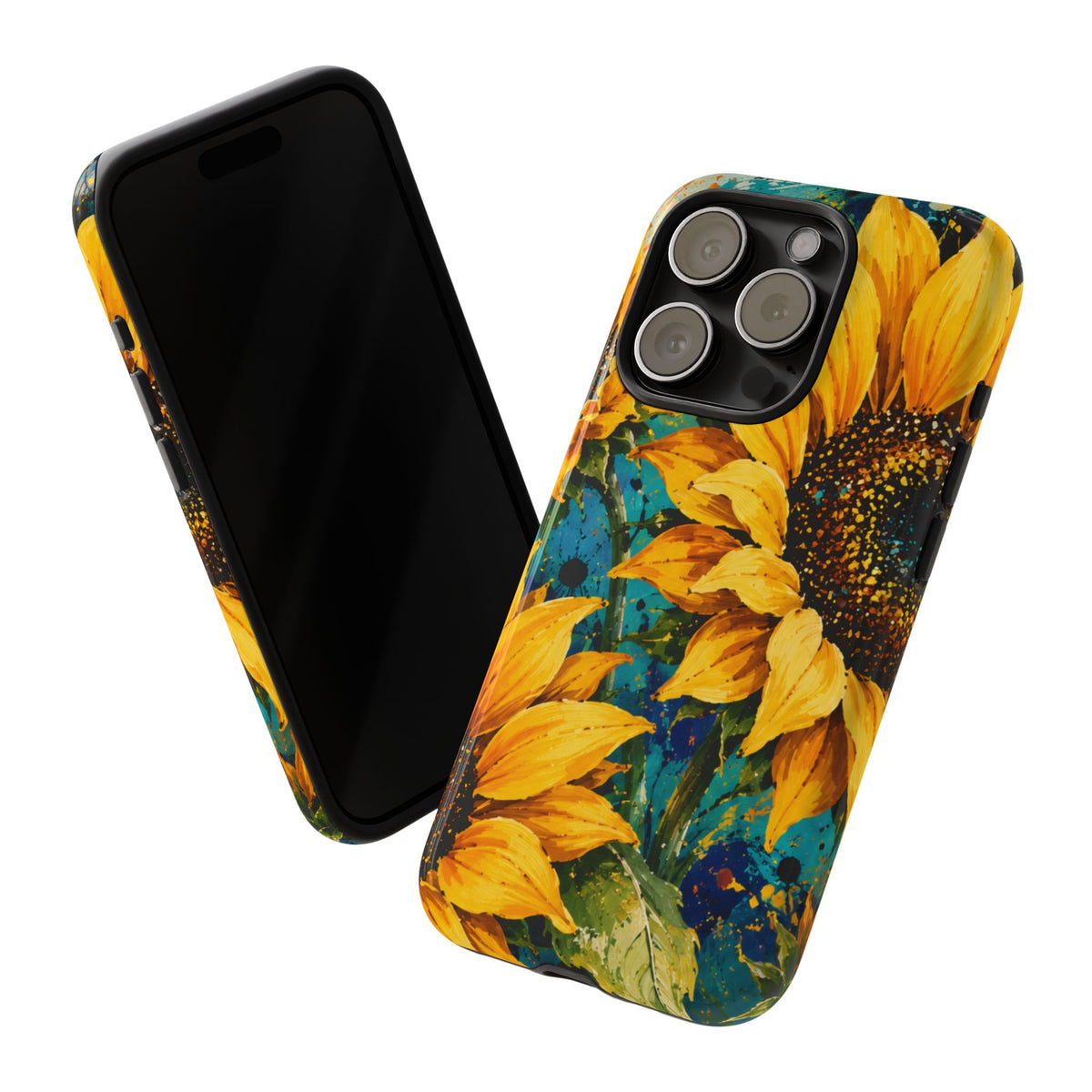 Sunflower Art Phone Case — Vibrant Yellow Floral Tough Case