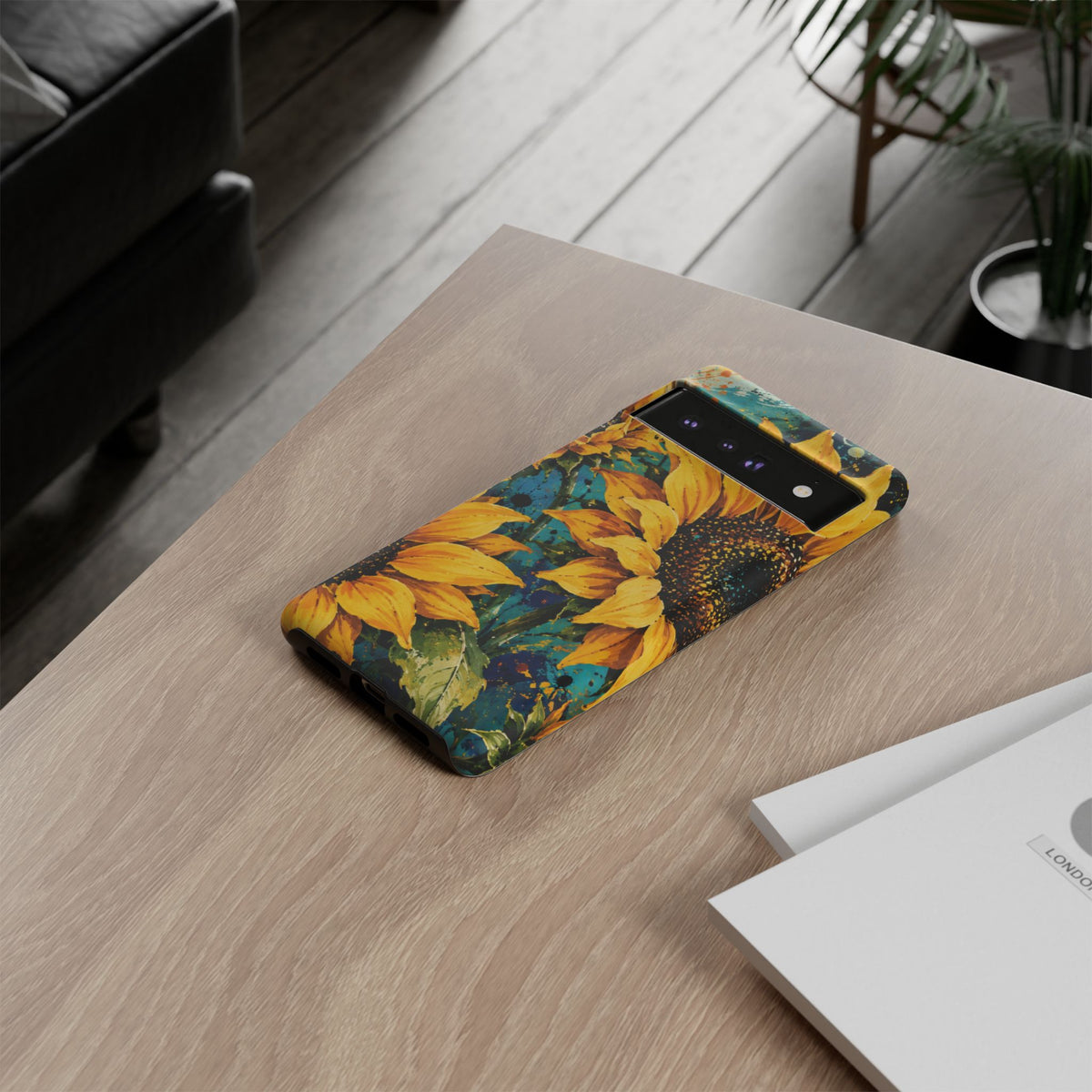 Sunflower Art Phone Case — Vibrant Yellow Floral Tough Case