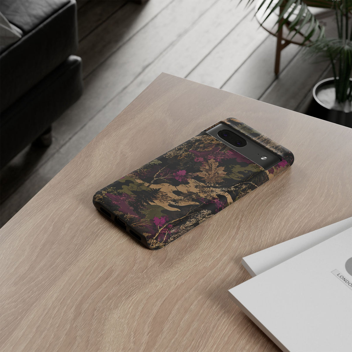 Camo Floral Tough Phone Case — Rugged Nature-Inspired Protection