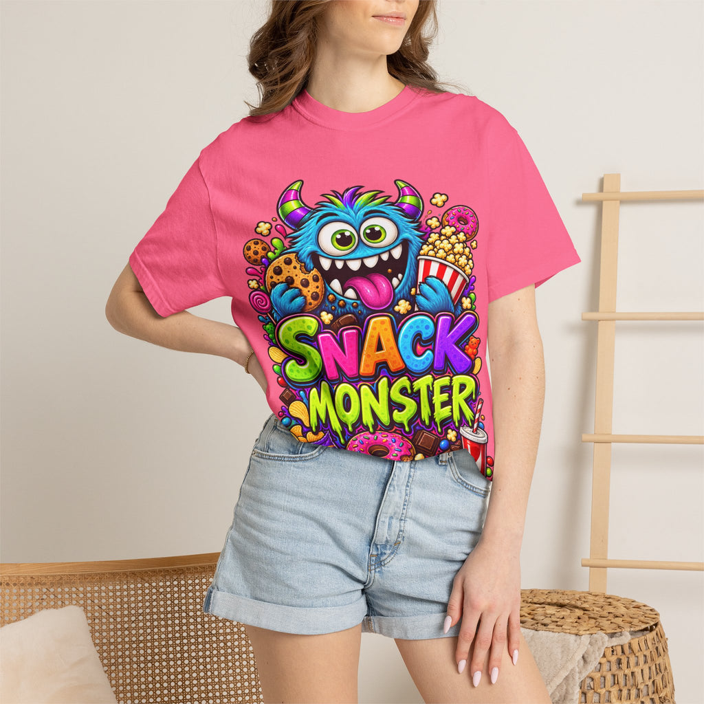 Snack Monster T-shirt | Colorful Cartoon Monster Snacks