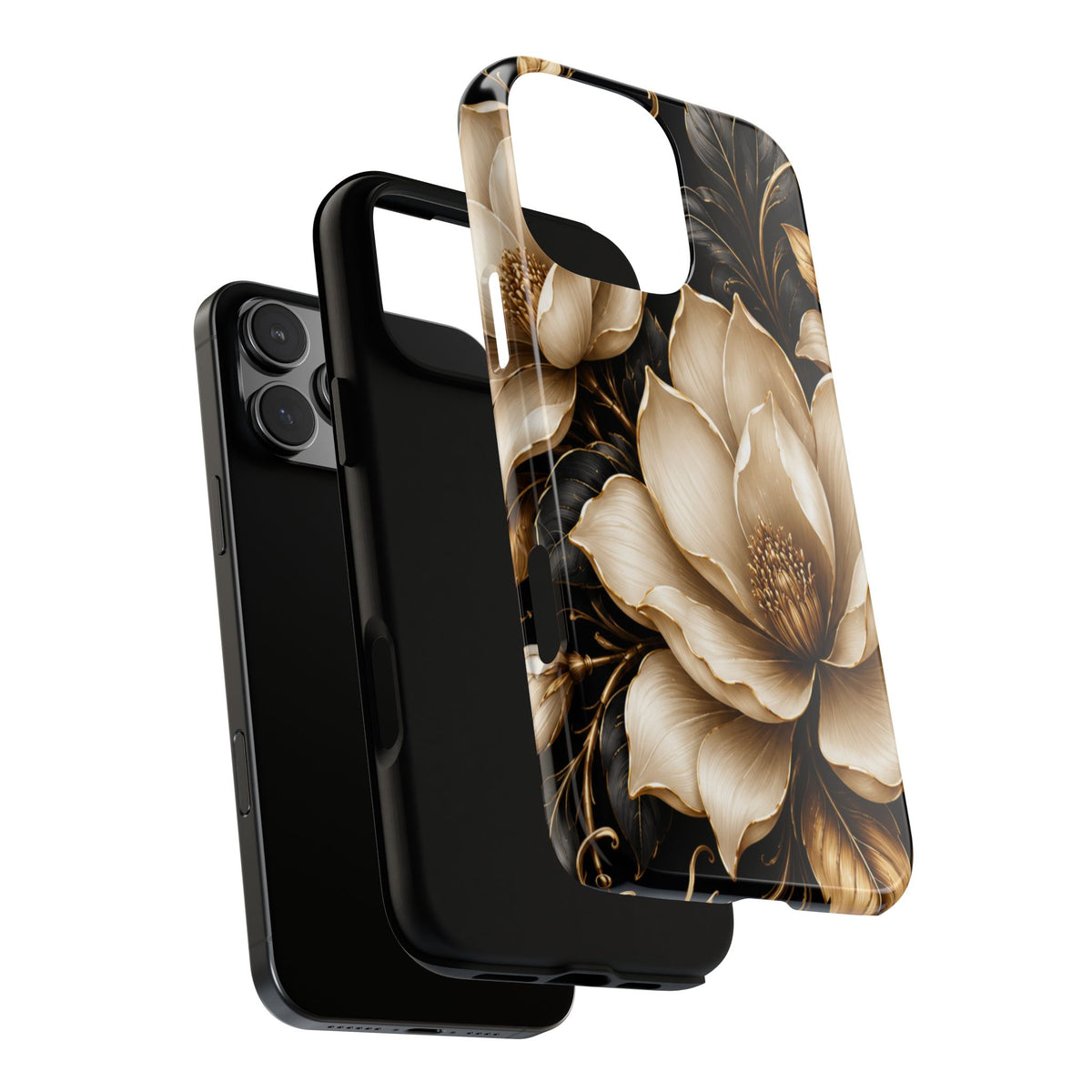 Floral Tough Case — Elegant Gold Magnolia Phone Case
