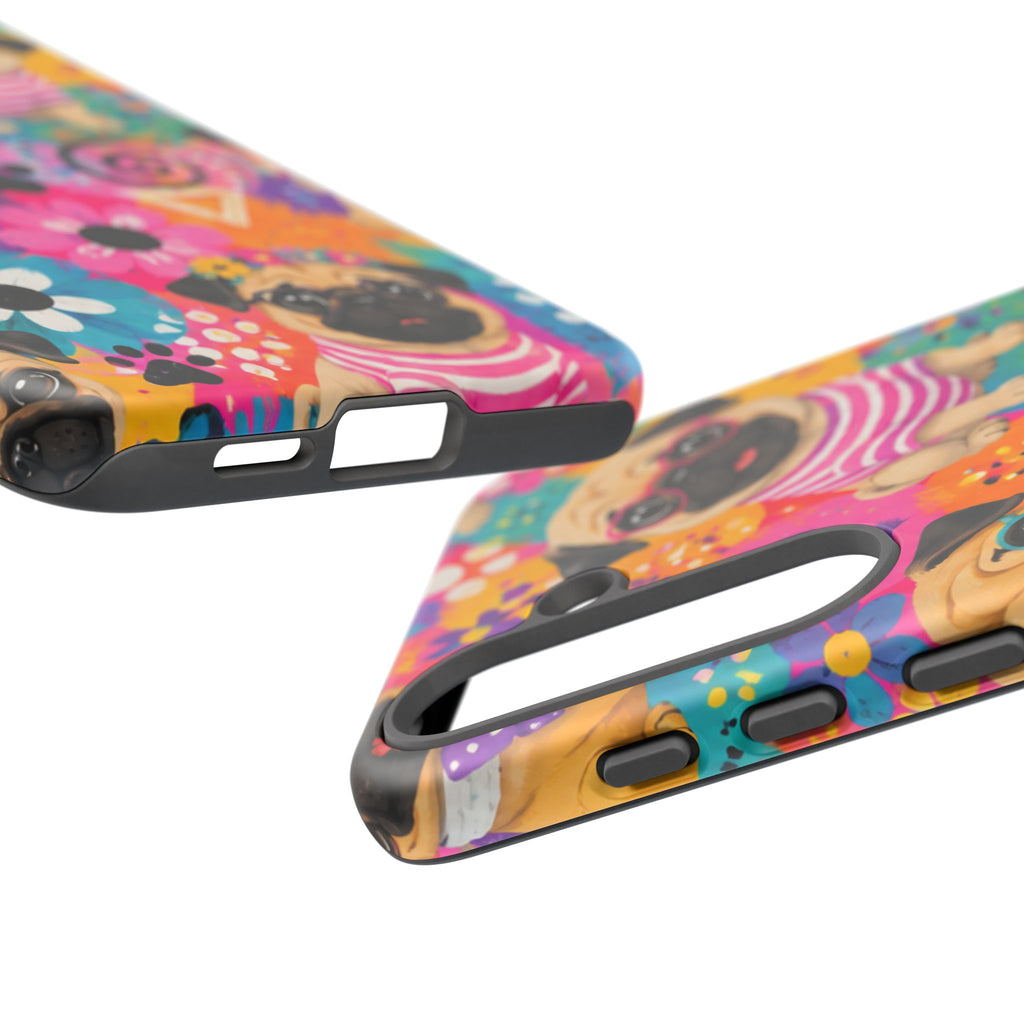 Pug Pop Art Phone Case — Colorful Pug Pattern Tough Case