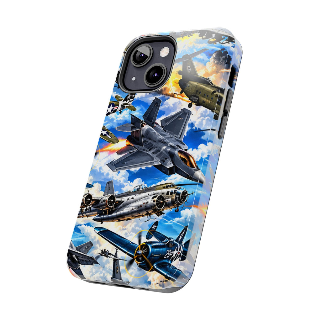Military Aircraft Tough Phone Case – Vintage & Modern Jet Fighter Print
