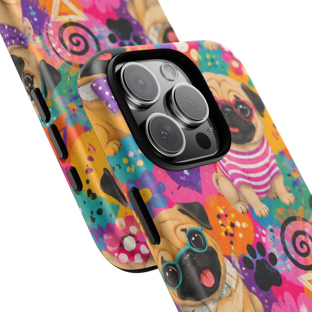 Pug Pop Art Phone Case — Colorful Pug Pattern Tough Case