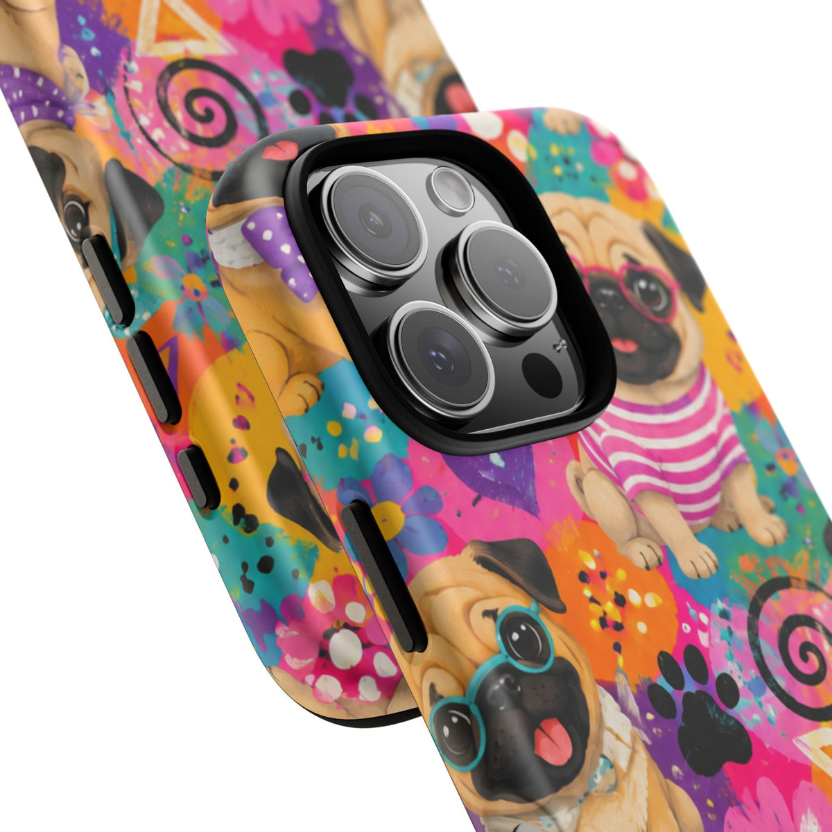 Pug Pop Art Phone Case — Colorful Pug Pattern Tough Case