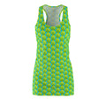 Green Pick;eBall Pattern Racerback Dress | All-Over Print