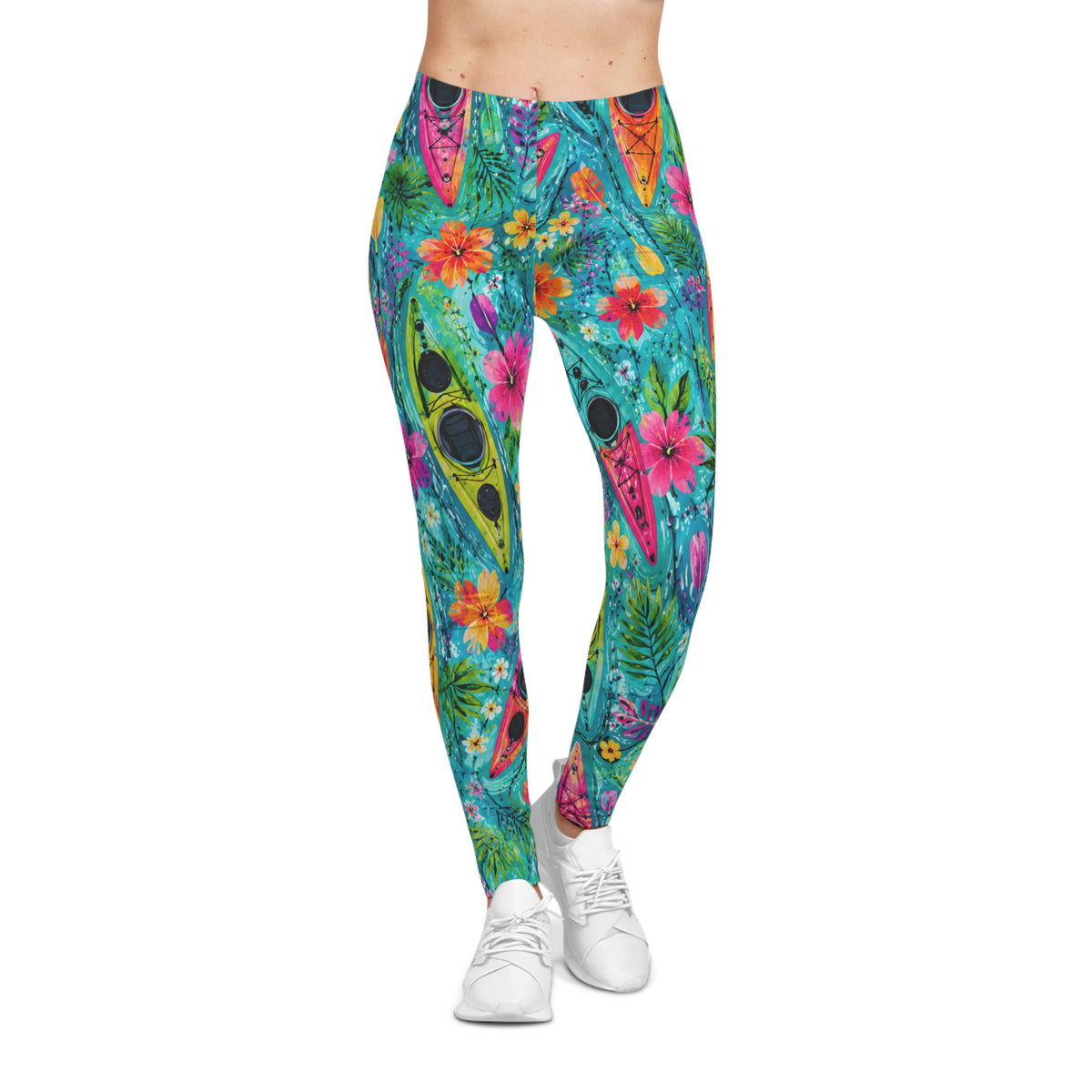 Tropical Kayak Leggings — Women's Floral Paddle AOP Leggings