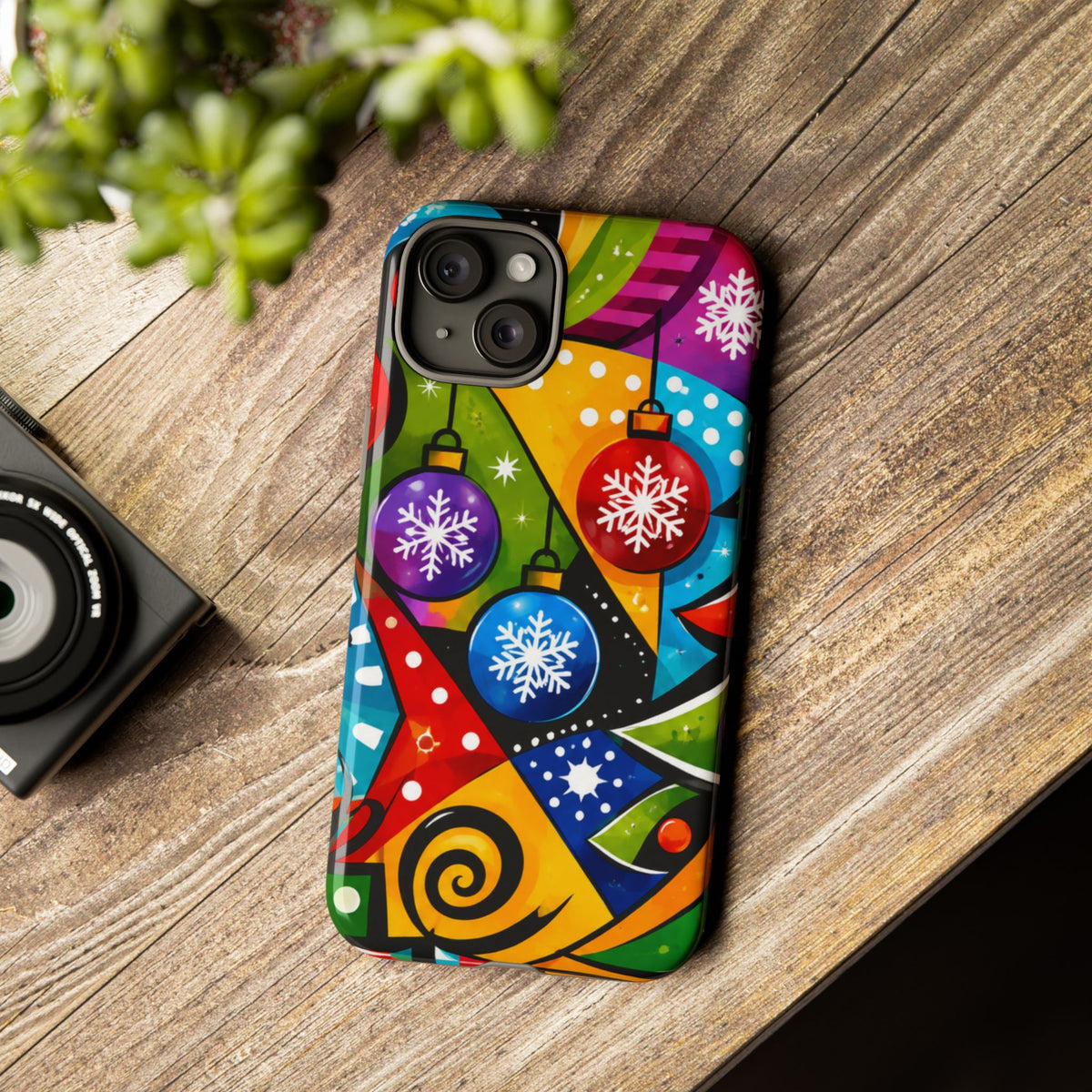 Holiday Ornament Phone Case — Colorful Festive Christmas Design