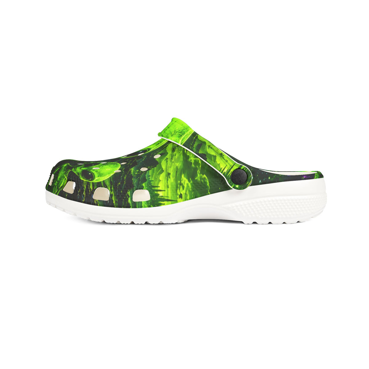 Alien Slime Clogs — Green EVA Foam Slip-Ons