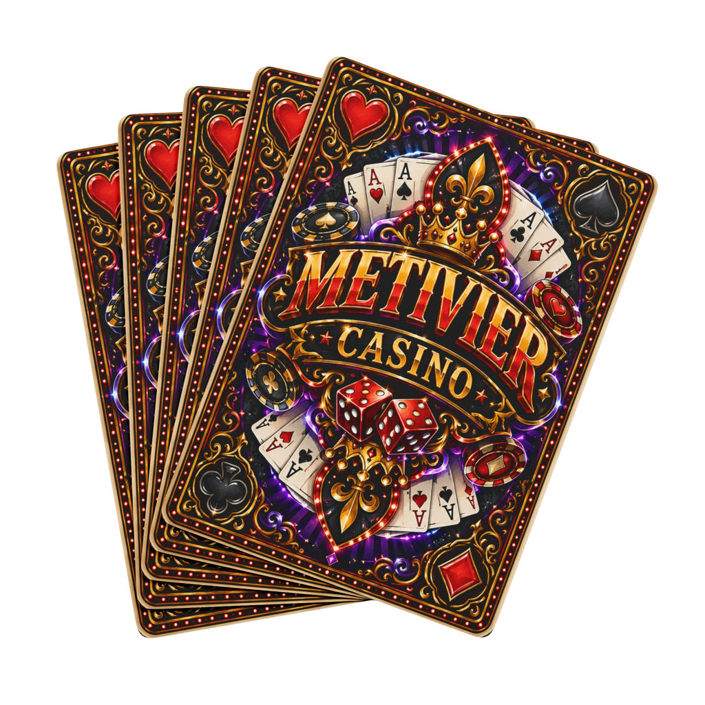 Metivier Casino Poker Playing Cards – Decorative Ace Design