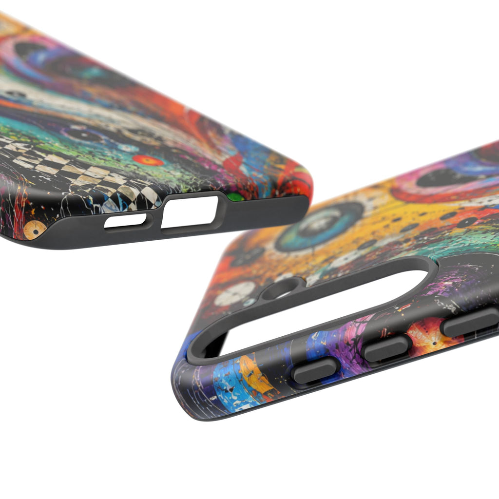 Abstract Cosmic Swirl Phone Case — Colorful Artistic iPhone Tough Case