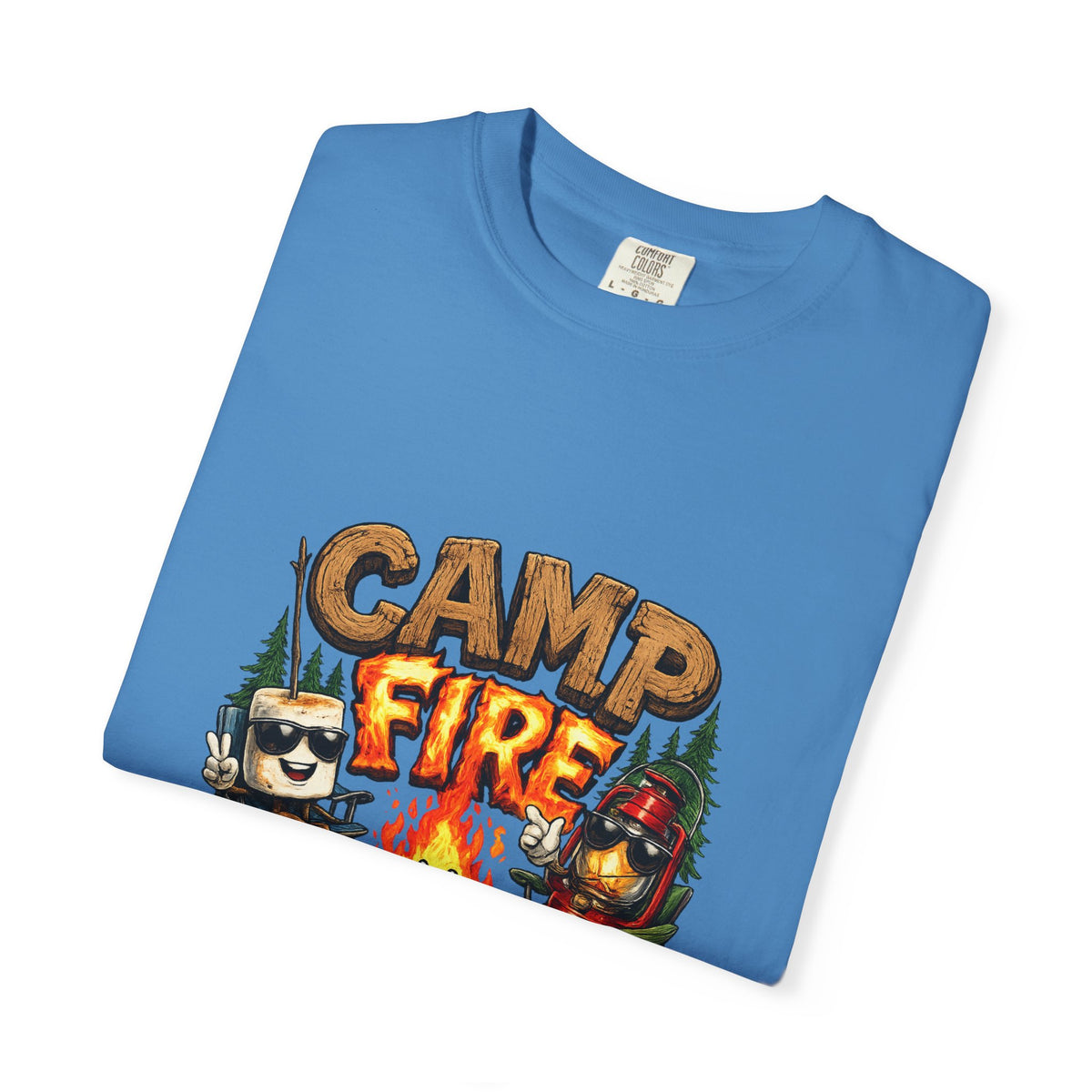 Campfire Gang T-Shirt | Camping Cartoon S'mores Bonfire Design
