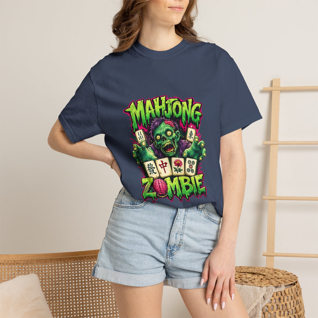 Mahjong Zombie T-shirt | Zombie Mahjong Tiles Graphic Tee